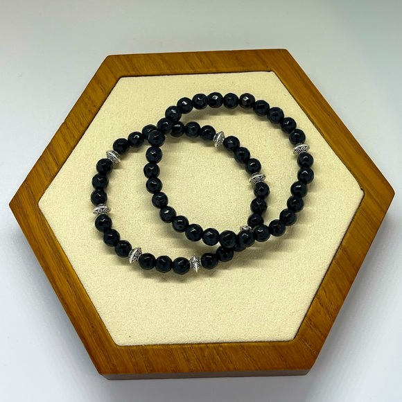 Jewelry - Set of 2 Black Onyx Bracelets
